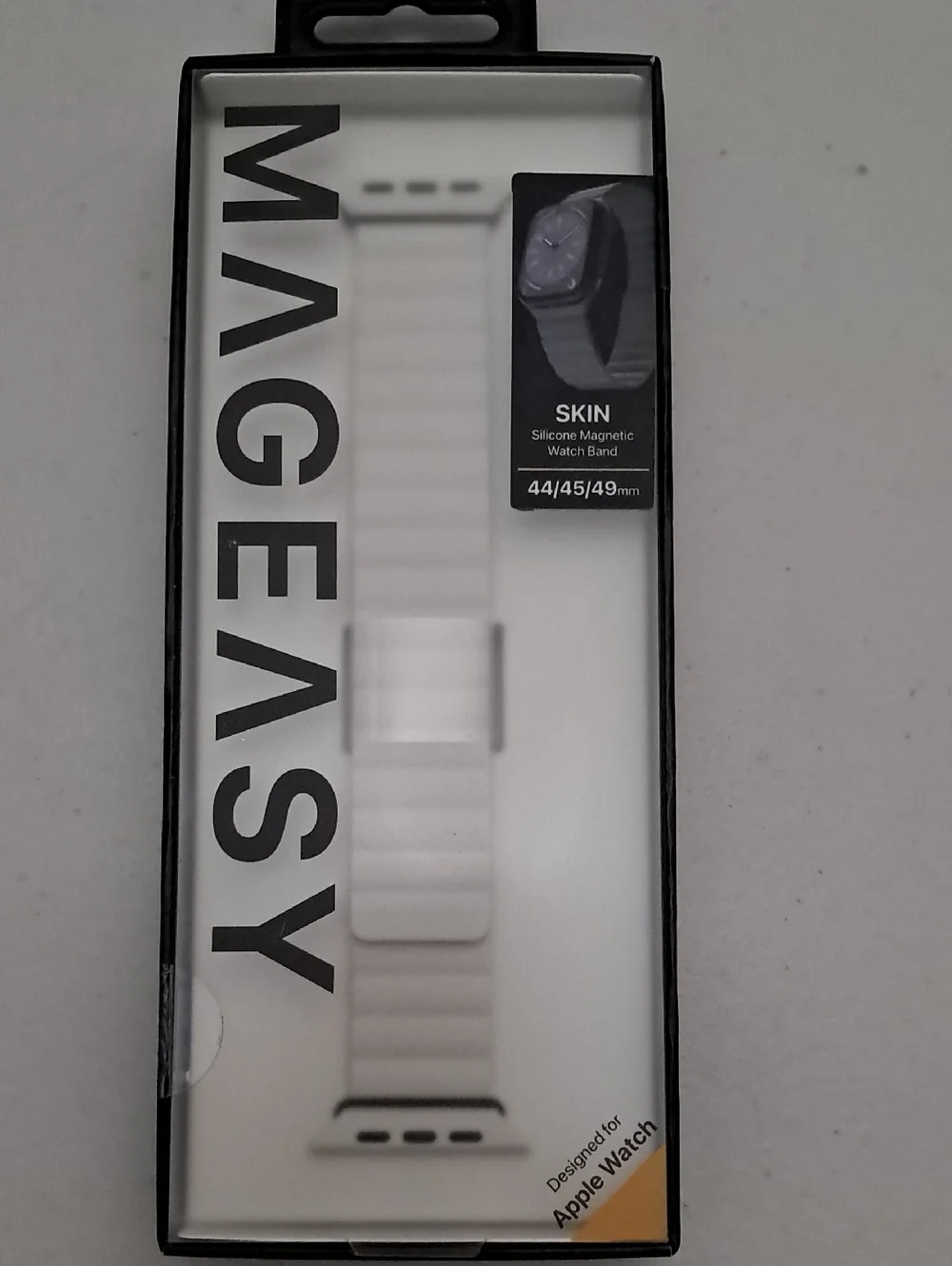 Magesy Cream Silicone Magnetic Watch Band for 44/45/49mm